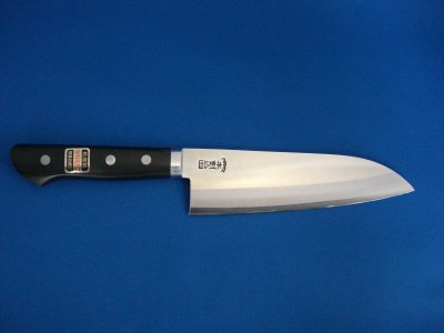 画像1: 三徳包丁　165mm　源利平　クロマックス　本割込みDP (1)